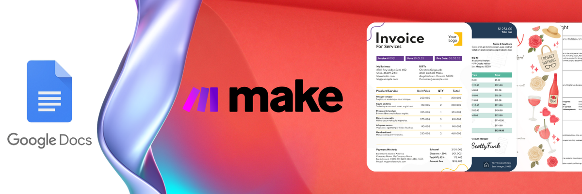 How To Automatically Create Google Docs from Templates with Make and Carbone