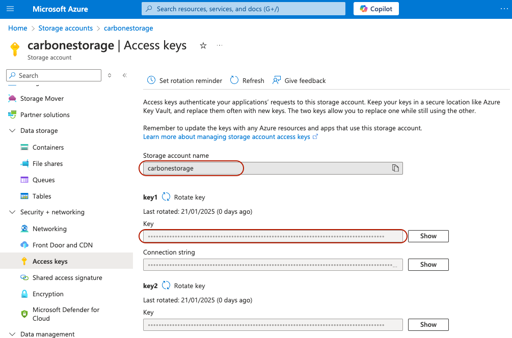 Storage creation step 5