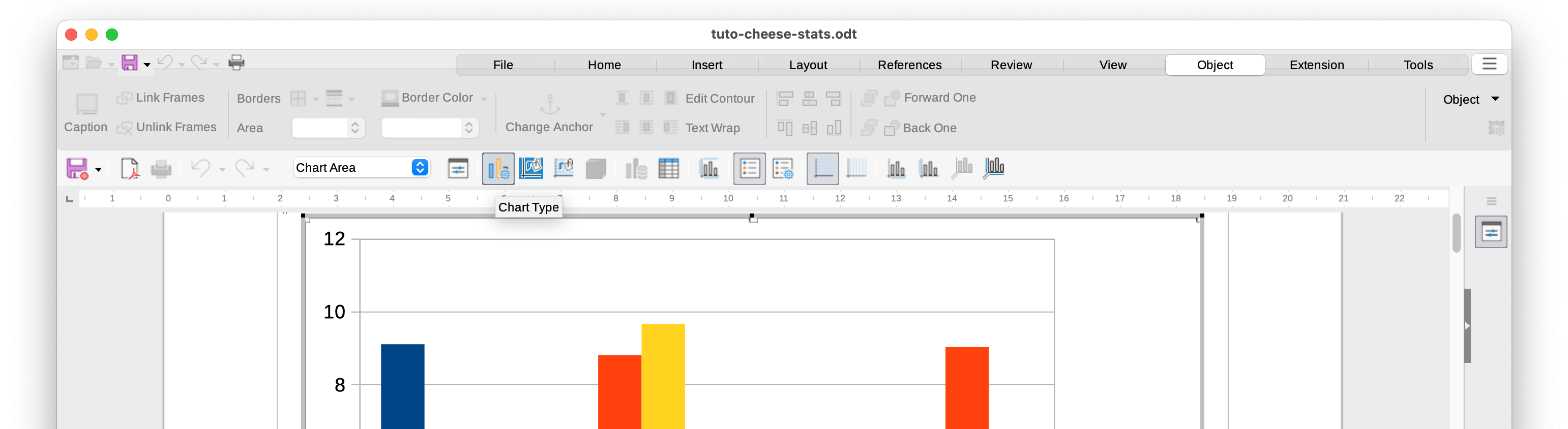 Tutorial insert charts with LibreOffice