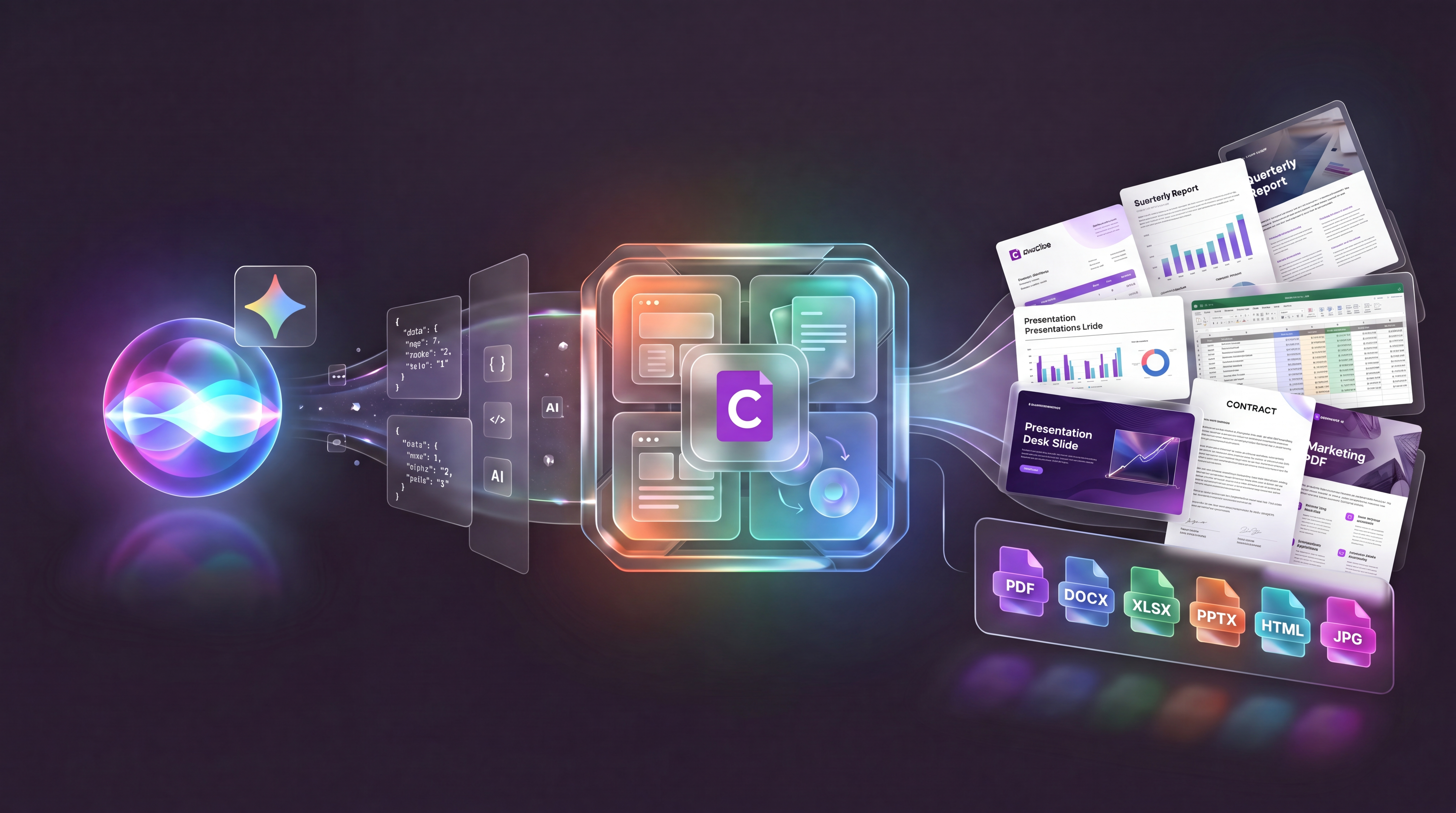 Give Gemini Your Branded Templates, beyond generic PDF generation illustration