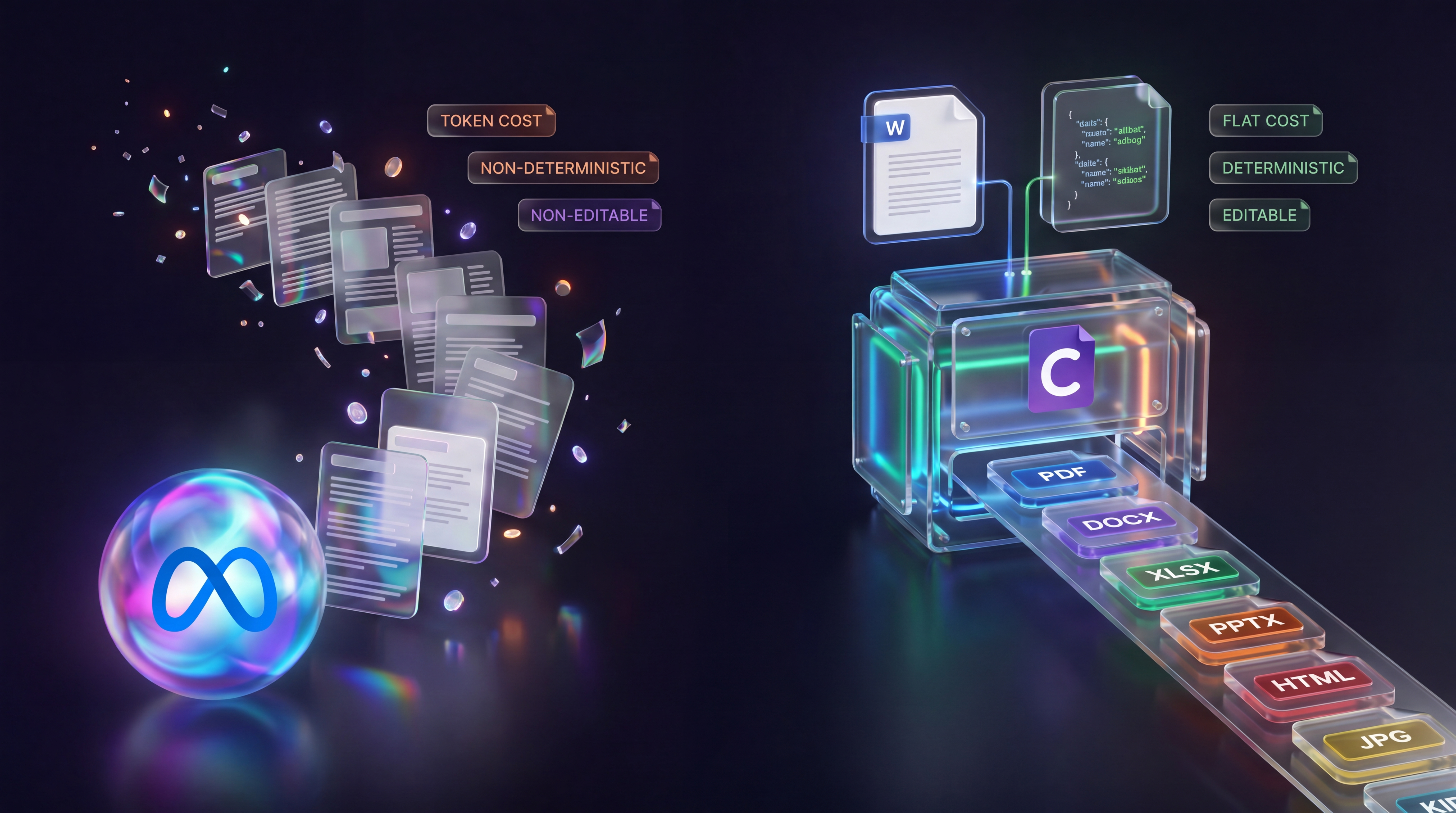 Where AI-native file generation falls short illustration